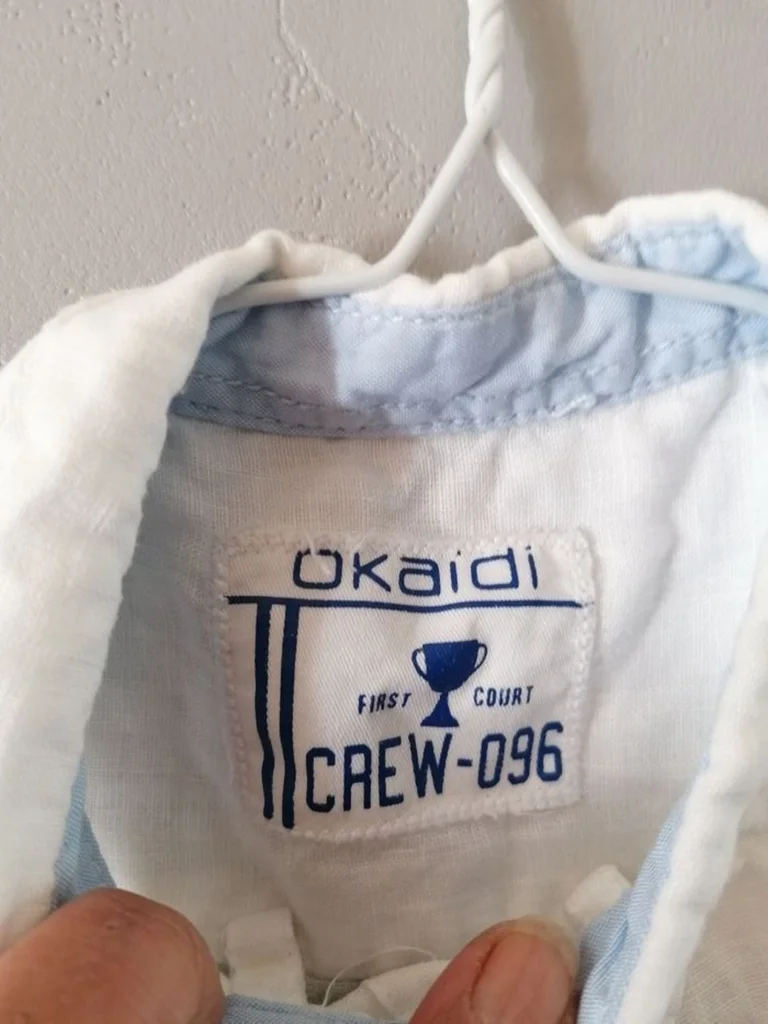 Camisa de manga curta lin Obaïbi menino branco – photo 5